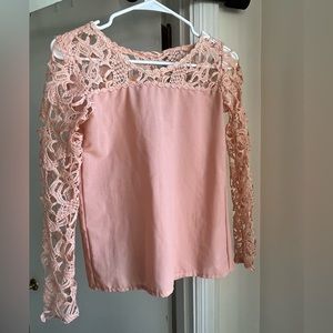 Long Sleeve cut out Blouse